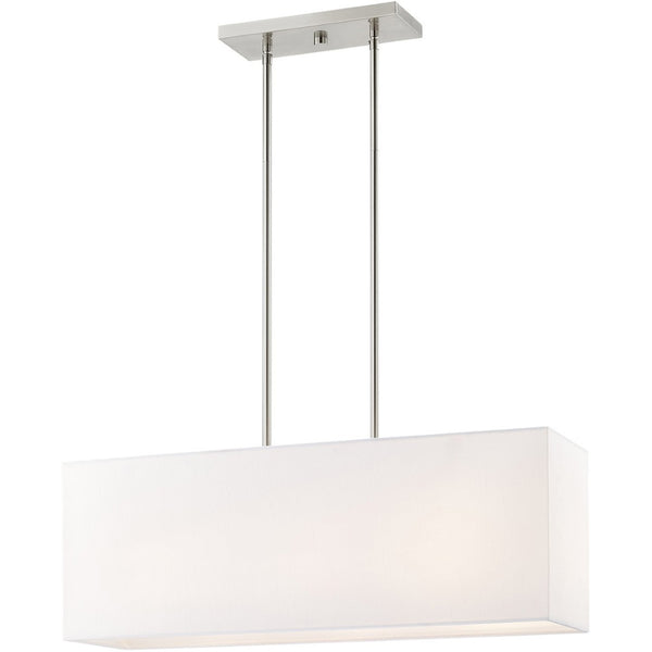 HomeRoots Three Light Dimmable Chandelier - Modern Cylinder Shades for Elegant Dining & Living Spaces 687292