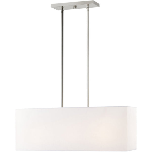 HomeRoots Three Light Dimmable Chandelier - Modern Cylinder Shades for Elegant Dining & Living Spaces 687292