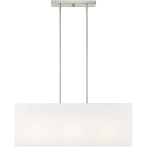 HomeRoots Three Light Dimmable Chandelier - Modern Cylinder Shades for Elegant Dining & Living Spaces 687292