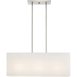 HomeRoots Three Light Dimmable Chandelier - Modern Cylinder Shades for Elegant Dining & Living Spaces 687292