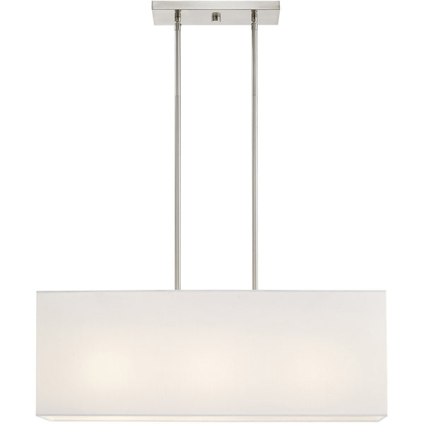 HomeRoots Three Light Dimmable Chandelier - Modern Cylinder Shades for Elegant Dining & Living Spaces 687292