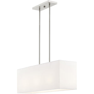 HomeRoots Three Light Dimmable Chandelier - Modern Cylinder Shades for Elegant Dining & Living Spaces 687292