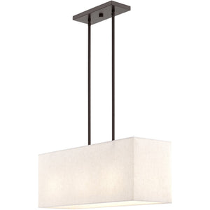 HomeRoots Bronze Three-Light Dimmable Chandelier with Elegant Cylinder Shades for Modern Home Décor 687293