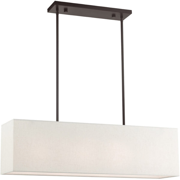 HomeRoots Four Light Dimmable Chandelier - Modern Steel Shades for Stylish Ambiance in Any Room Decor 687295