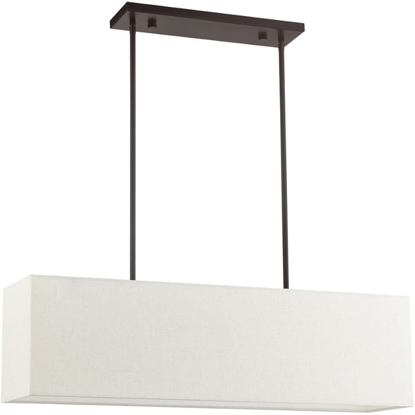 HomeRoots Four Light Dimmable Chandelier - Modern Steel Shades for Stylish Ambiance in Any Room Decor 687295