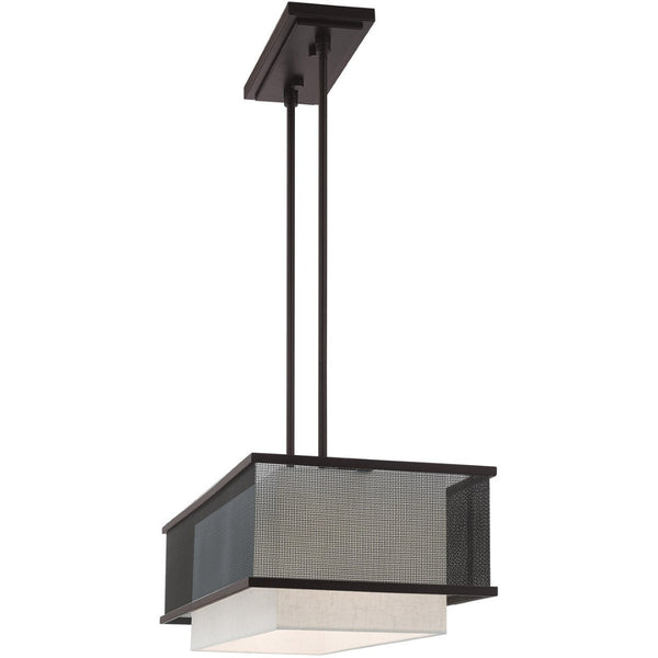 HomeRoots Bronze Elegant Three-Light Dimmable Chandelier with Cylindrical Shades for Modern Ambient Lighting 687298