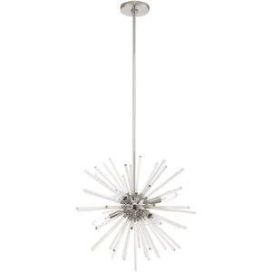 HomeRoots Six Light Dimmable Chandelier - Modern Cylinder Design with Durable Steel Shades for Stylish Illumination 687299