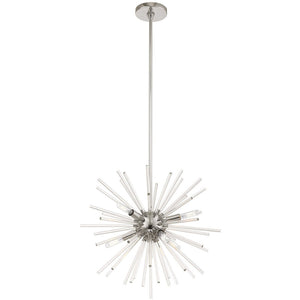 HomeRoots Six Light Dimmable Chandelier - Modern Cylinder Design with Durable Steel Shades for Stylish Illumination 687299
