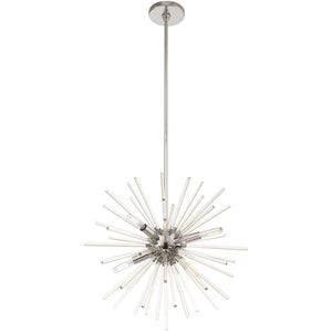 HomeRoots Six Light Dimmable Chandelier - Modern Cylinder Design with Durable Steel Shades for Stylish Illumination 687299