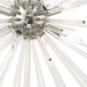 HomeRoots Eight Light Dimmable Chandelier with Elegant Cylinder Shades for Modern Home Illumination & Style 687301