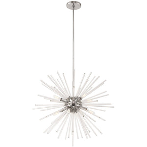HomeRoots Eight Light Dimmable Chandelier with Elegant Cylinder Shades for Modern Home Illumination & Style 687301