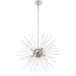 HomeRoots Eight Light Dimmable Chandelier with Elegant Cylinder Shades for Modern Home Illumination & Style 687301