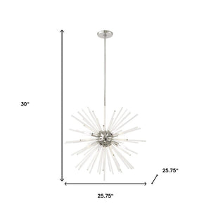 HomeRoots Eight Light Dimmable Chandelier with Elegant Cylinder Shades for Modern Home Illumination & Style 687301