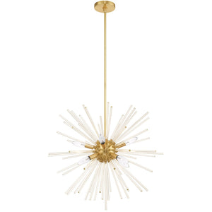 HomeRoots Eight Light Dimmable Chandelier – Modern Cylinder Shades, Adjustable Ambiance for Elegant Interiors 687302