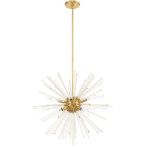 HomeRoots Eight Light Dimmable Chandelier – Modern Cylinder Shades, Adjustable Ambiance for Elegant Interiors 687302