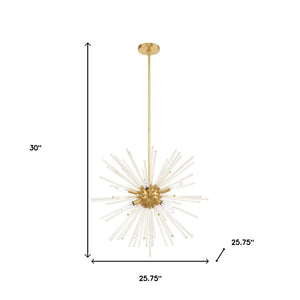 HomeRoots Eight Light Dimmable Chandelier – Modern Cylinder Shades, Adjustable Ambiance for Elegant Interiors 687302