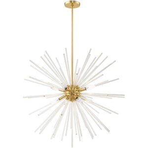 HomeRoots Eight Light Dimmable Chandelier – Modern Cylinder Design with Adjustable Brightness for Any Space 687304