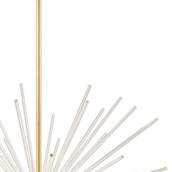 HomeRoots Eight Light Dimmable Chandelier – Modern Cylinder Design with Adjustable Brightness for Any Space 687304