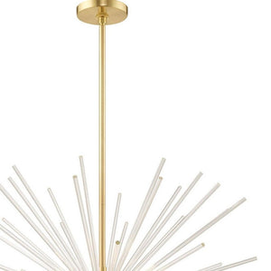 HomeRoots Eight Light Dimmable Chandelier – Modern Cylinder Design with Adjustable Brightness for Any Space 687304