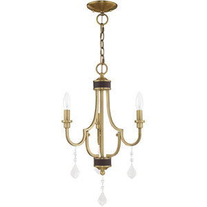 HomeRoots Three Light Dimmable Chandelier with Sleek Cylindrical Shades for Modern Home Décor and Style 687305