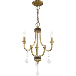 HomeRoots Three Light Dimmable Chandelier with Sleek Cylindrical Shades for Modern Home Décor and Style 687305