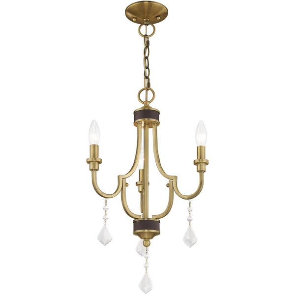 HomeRoots Three Light Dimmable Chandelier with Sleek Cylindrical Shades for Modern Home Décor and Style 687305