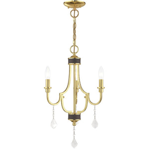 HomeRoots Three Light Dimmable Chandelier: Modern Steel Shades for Adjustable Ambiance in Any Space 687306