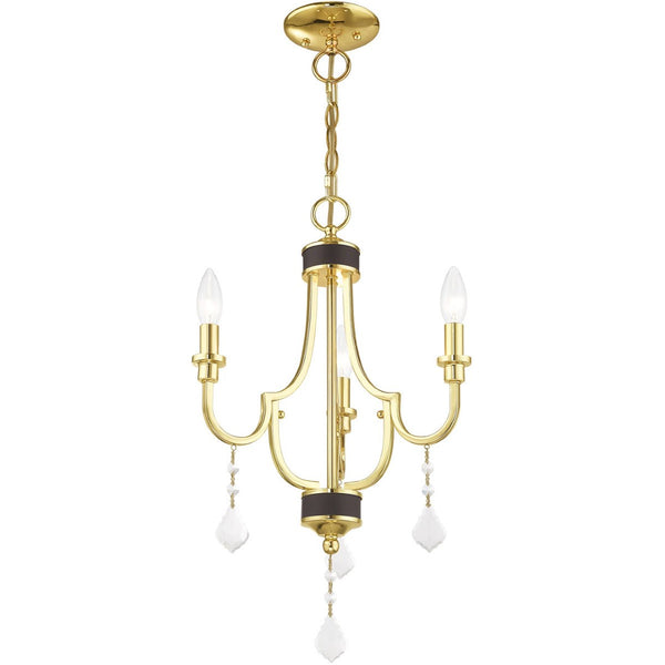 HomeRoots Three Light Dimmable Chandelier: Modern Steel Shades for Adjustable Ambiance in Any Space 687306