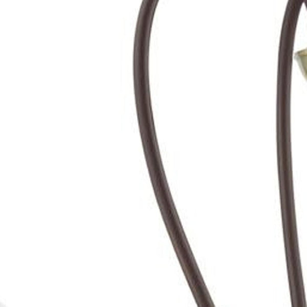 HomeRoots Four Light Dimmable Chandelier - Modern Steel Design with Adjustable Shades for Elegant Illumination 687312