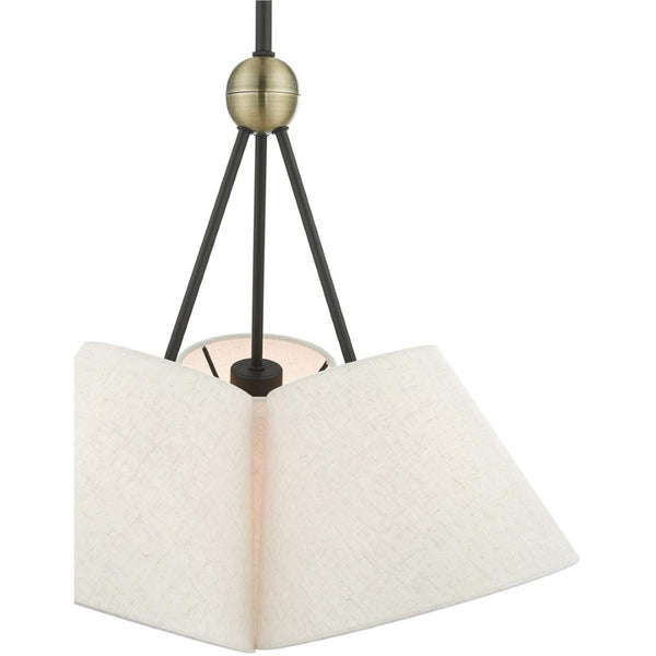 HomeRoots Three Light Dimmable Chandelier - Modern Cylinder Shades for Adjustable Ambient Lighting in Any Room 687318
