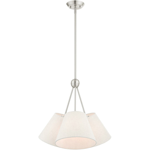 HomeRoots Three Light Dimmable Chandelier – Modern Cylinder Shades for Stylish Ambience in Any Room 687319