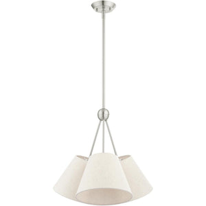 HomeRoots Three Light Dimmable Chandelier – Modern Cylinder Shades for Stylish Ambience in Any Room 687319