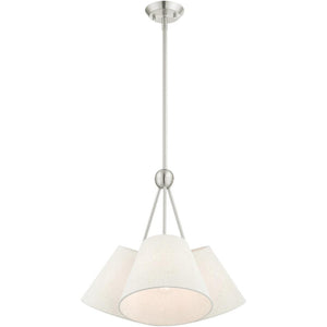 HomeRoots Three Light Dimmable Chandelier – Modern Cylinder Shades for Stylish Ambience in Any Room 687319