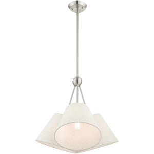 HomeRoots Three Light Dimmable Chandelier – Modern Cylinder Shades for Stylish Ambience in Any Room 687319