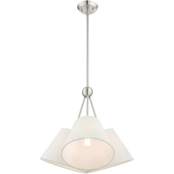 HomeRoots Three Light Dimmable Chandelier – Modern Cylinder Shades for Stylish Ambience in Any Room 687319