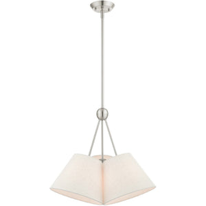 HomeRoots Three Light Dimmable Chandelier – Modern Cylinder Shades for Stylish Ambience in Any Room 687319