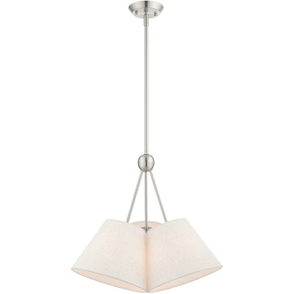 HomeRoots Three Light Dimmable Chandelier – Modern Cylinder Shades for Stylish Ambience in Any Room 687319