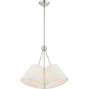 HomeRoots Three Light Dimmable Chandelier – Modern Cylinder Shades for Stylish Ambience in Any Room 687319