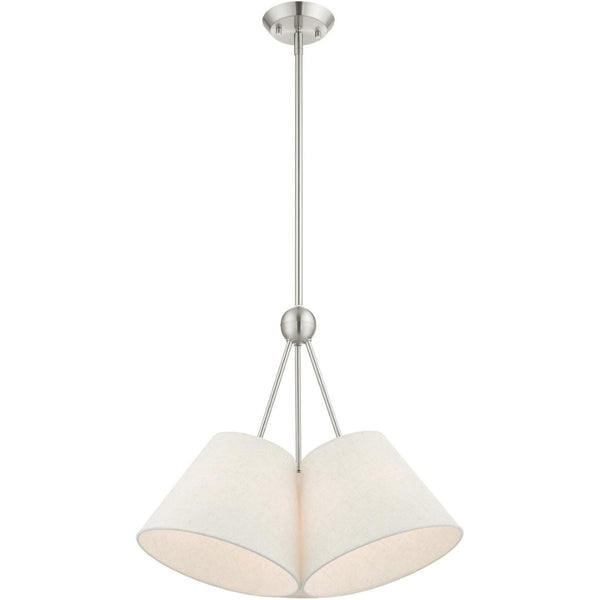 HomeRoots Three Light Dimmable Chandelier – Modern Cylinder Shades for Stylish Ambience in Any Room 687319