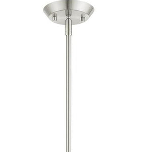 HomeRoots Four Light Dimmable Chandelier with Sleek Cylindrical Shades for Modern Home Decor and Ambiance 687321