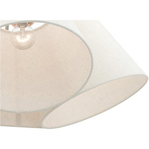 HomeRoots Four Light Dimmable Chandelier with Sleek Cylindrical Shades for Modern Home Decor and Ambiance 687321