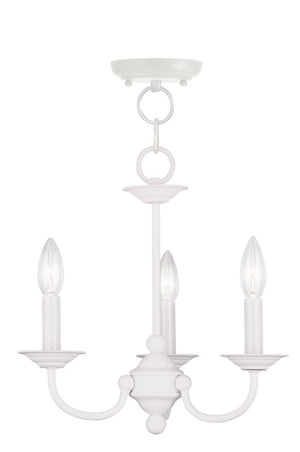 HomeRoots White Modern Three-Light Dimmable Chandelier with Elegant Shades for Stylish Ambiance in Any Room 687322