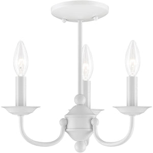 HomeRoots White Modern Three-Light Dimmable Chandelier with Elegant Shades for Stylish Ambiance in Any Room 687322