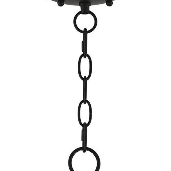 HomeRoots Black Three-Light Dimmable Chandelier with Stylish Cylinder Shades for Modern Home Elegance 687323