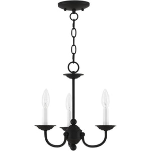 HomeRoots Black Three-Light Dimmable Chandelier with Stylish Cylinder Shades for Modern Home Elegance 687323