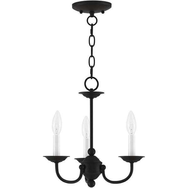 HomeRoots Black Three-Light Dimmable Chandelier with Stylish Cylinder Shades for Modern Home Elegance 687323