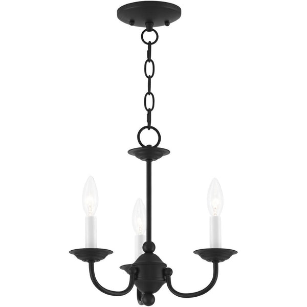 HomeRoots Black Three-Light Dimmable Chandelier with Stylish Cylinder Shades for Modern Home Elegance 687323
