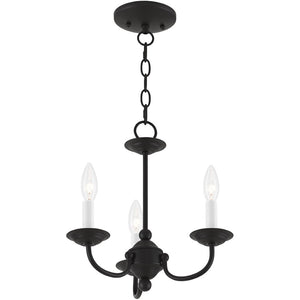HomeRoots Black Three-Light Dimmable Chandelier with Stylish Cylinder Shades for Modern Home Elegance 687323