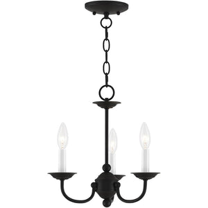 HomeRoots Black Three-Light Dimmable Chandelier with Stylish Cylinder Shades for Modern Home Elegance 687323