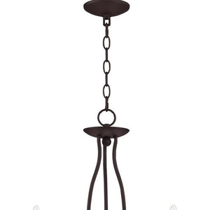 HomeRoots Bronze Five-Light Dimmable Chandelier with Unique Shades - Elegant Lighting for Any Indoor Space 687324